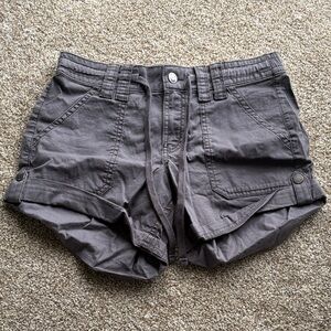 Hollister Charcoal Cargo Drawstring Shorts